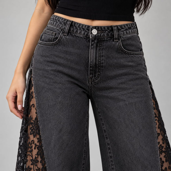 Schattenverliebt™ Spitzen-Denim Jeans