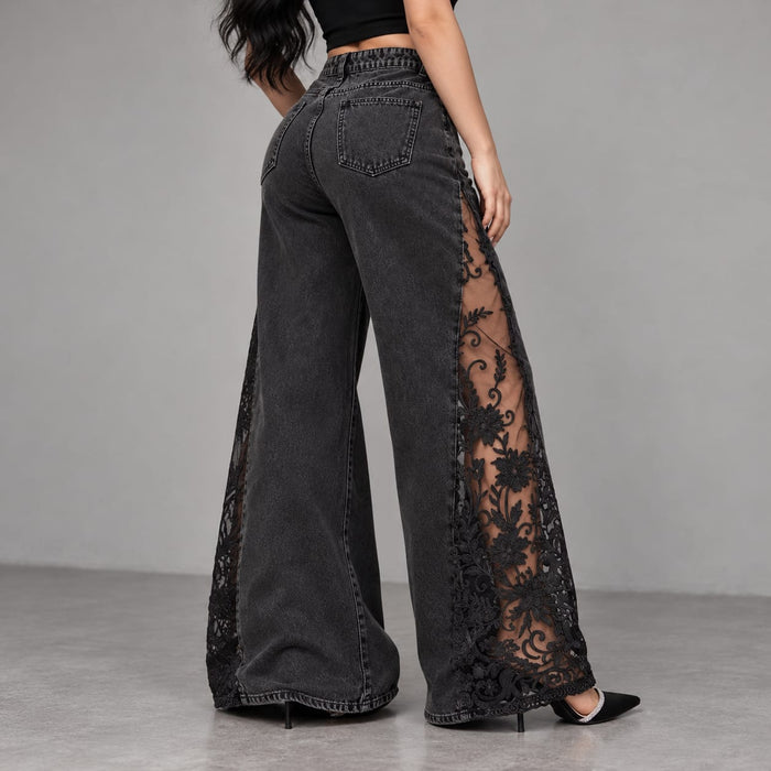 Schattenverliebt™ Spitzen-Denim Jeans