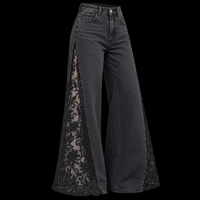 Schattenverliebt™ Spitzen-Denim Jeans